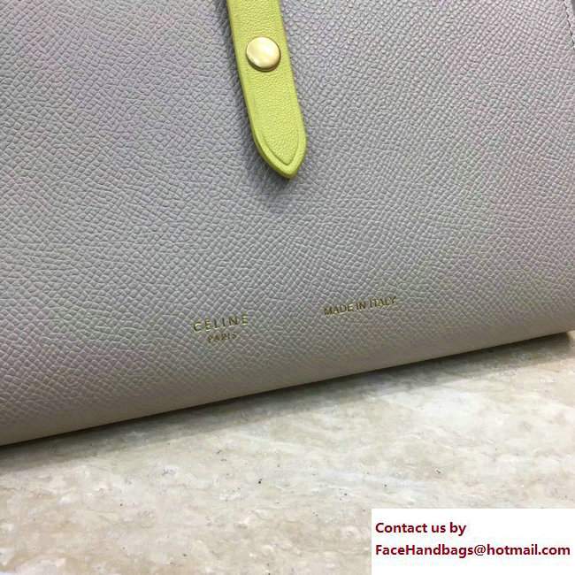 Celine Strap Large Multifunction Wallet 104873/104123 Gray/Lemon Yellow