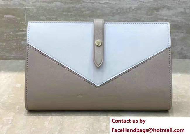 Celine Strap Large Multifunction Wallet 104873/104123 White/Beige