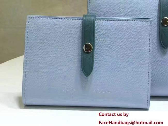 Celine Strap Medium Multifunction Wallet 104813 Baby Blue/Green