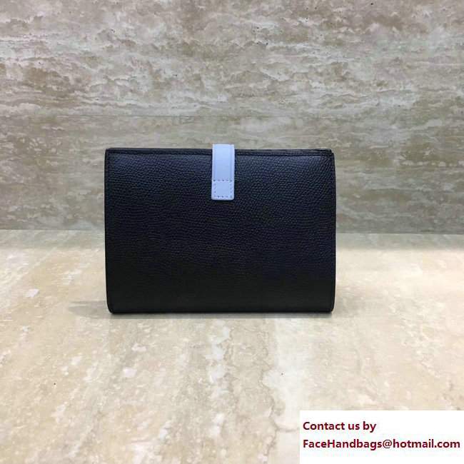 Celine Strap Medium Multifunction Wallet 104813 Black/Baby Blue