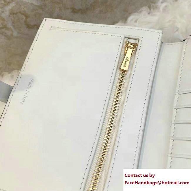 Celine Strap Medium Multifunction Wallet 104813 Black/White