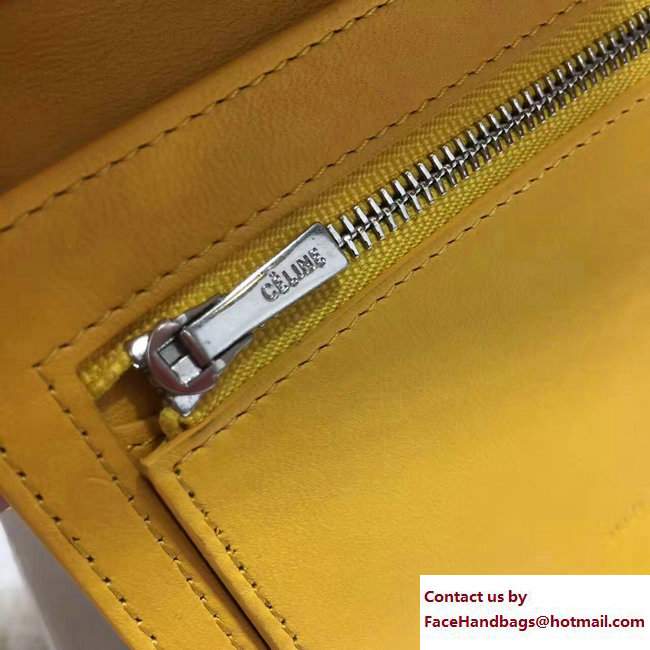 Celine Strap Medium Multifunction Wallet 104813 Black/Yellow - Click Image to Close