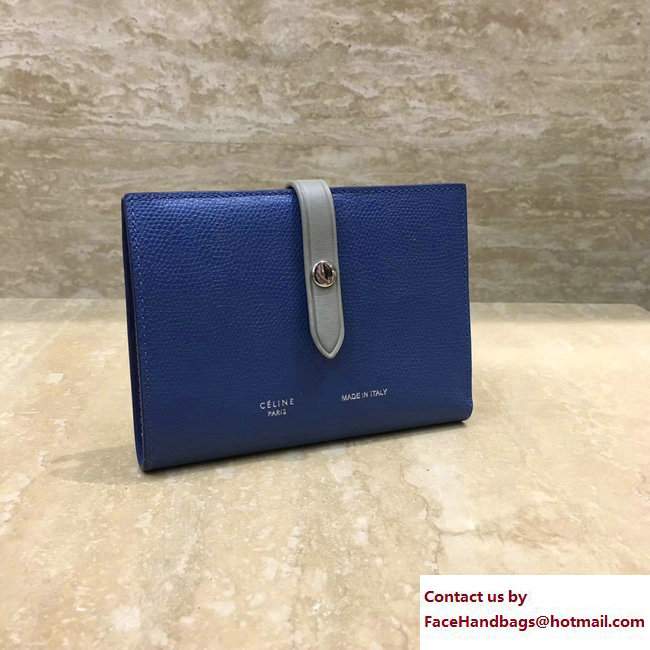 Celine Strap Medium Multifunction Wallet 104813 Blue/Gray