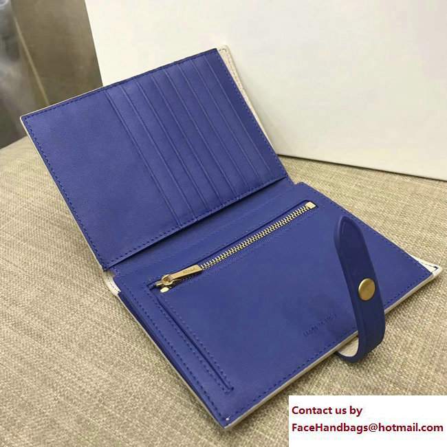 Celine Strap Medium Multifunction Wallet 104813 Off White/Blue