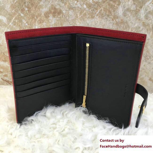 Celine Strap Medium Multifunction Wallet 104813 Red/Black