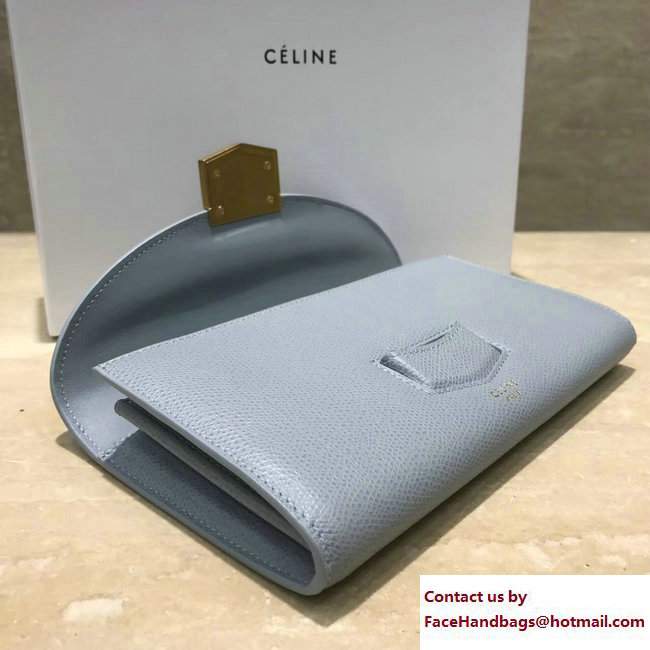 Celine Trotteur Large Flap Multifunction Wallet 107853 Baby Blue 2017