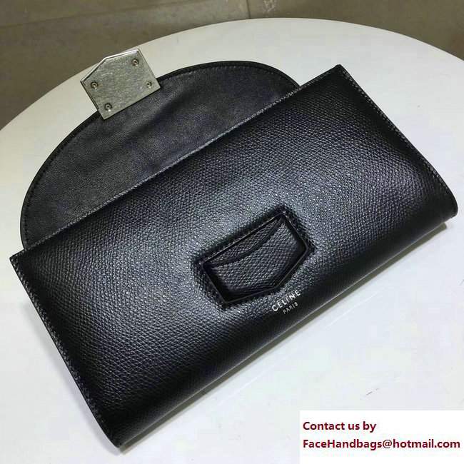 Celine Trotteur Large Flap Multifunction Wallet 107853 Black 2017 - Click Image to Close