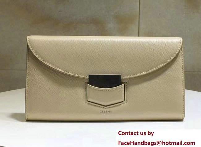 Celine Trotteur Large Flap Multifunction Wallet 107853 OffWhite 2017 - Click Image to Close