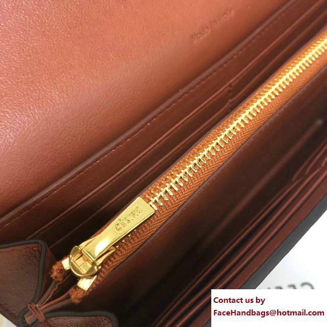 Celine Trotteur Large Flap Multifunction Wallet 107853 Smooth Brick 2017