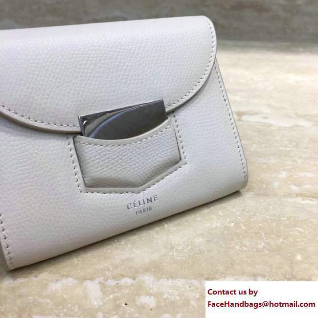 Celine Trotteur Small Folded Multifunction Wallet 107863 Off White 2017