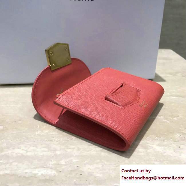 Celine Trotteur Small Folded Multifunction Wallet 107863 Red 2017