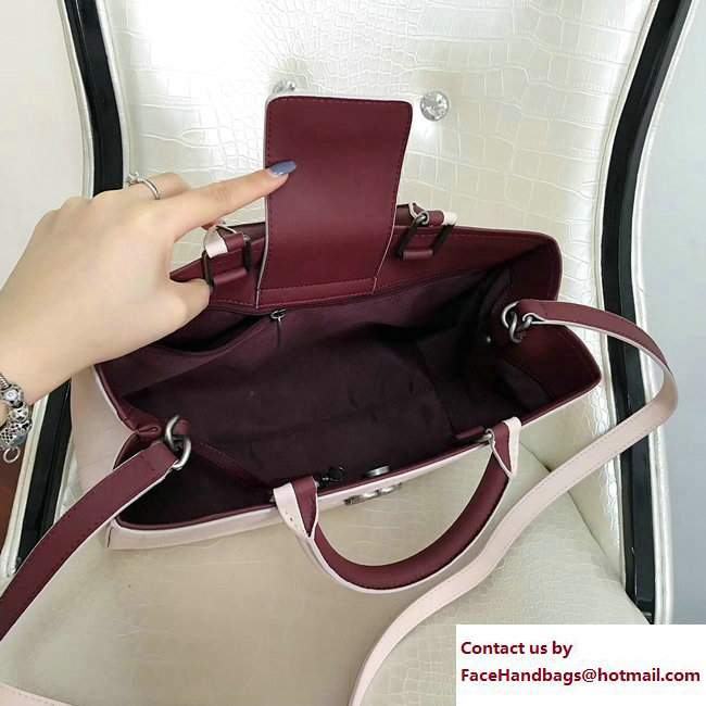 Chanel Bi-color Hampton Bullskin Medium Shopping Bag A57201 Beige/Burgundy 2017 - Click Image to Close
