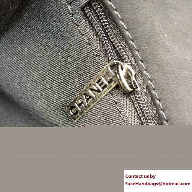 Chanel Bi-color Hampton Bullskin Medium Shopping Bag A57201 Burgundy/Black 2017 - Click Image to Close