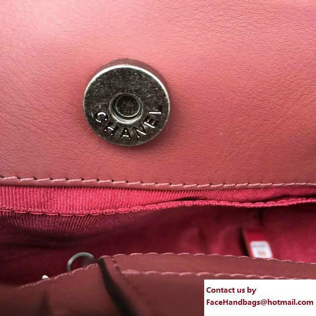 Chanel Bi-color Hampton Bullskin Small Shopping Bag A57200 Black/Burgundy 2017 - Click Image to Close