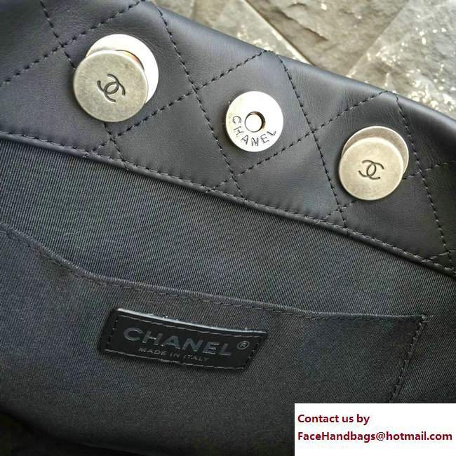 Chanel Calfskin Large Hobo Bag A98698 Black 2017 - Click Image to Close