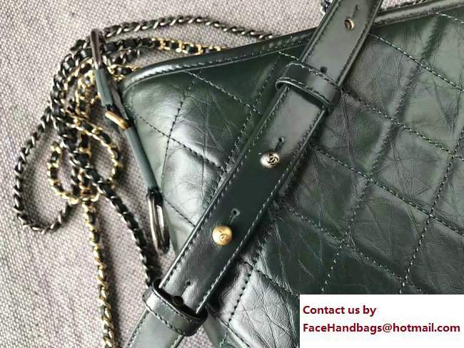 Chanel Gabrielle Medium Hobo Bag A93824 Dark Green 2017 - Click Image to Close