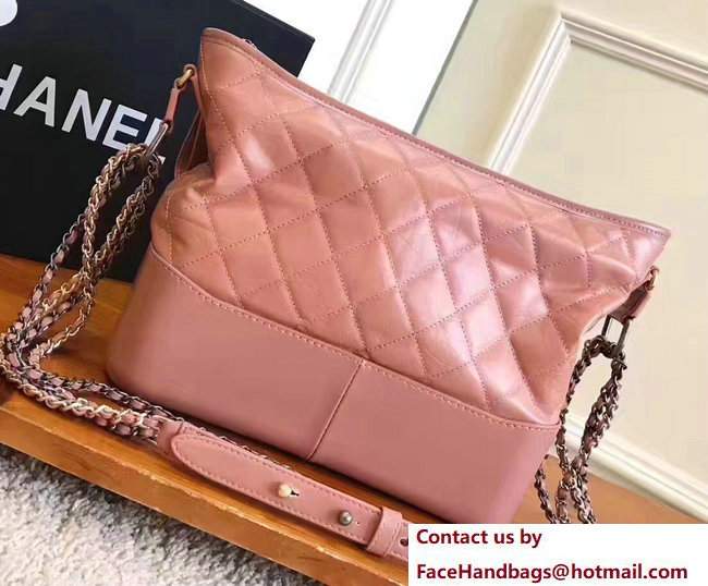 Chanel Gabrielle Medium Hobo Bag A93824 Lobster Pink 2017