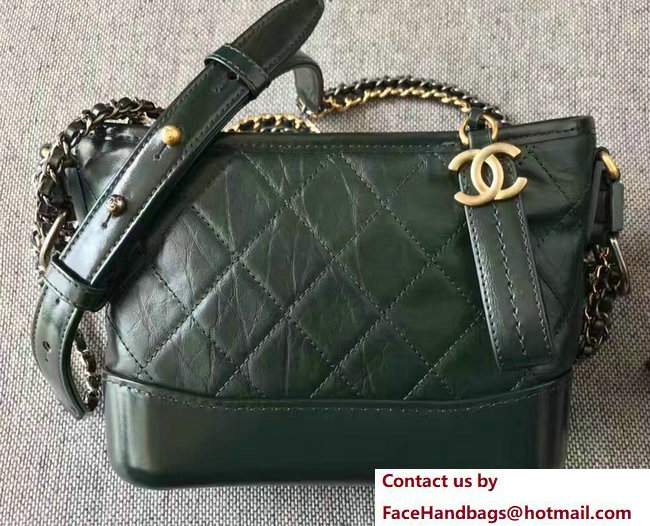 Chanel Gabrielle Small Hobo Bag A91810 Dark Green 2017 Chanel Gabrielle Small Hobo Bag A91810 Dark Green 2017