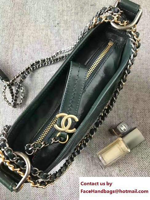 Chanel Gabrielle Small Hobo Bag A91810 Dark Green 2017
