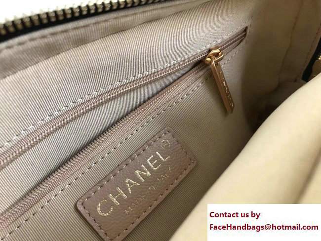 Chanel Grained Calfskin Carry Around Bowling Small Bag A91907 Black 2017