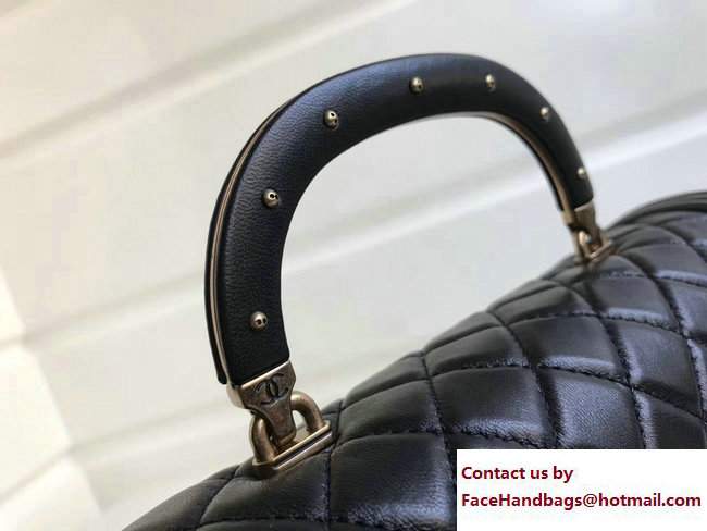 Chanel Lambskin/Resin Boy Handle Flap Bag A91811 black 2017 - Click Image to Close