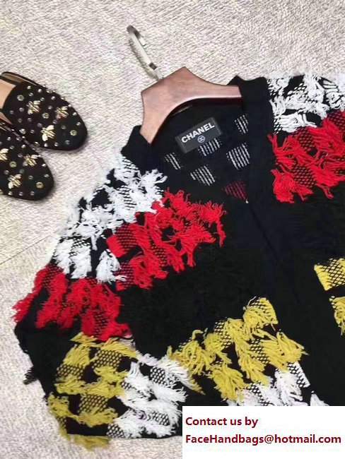 Chanel White/Red/Black/Yellow Cardigan 2017 - Click Image to Close