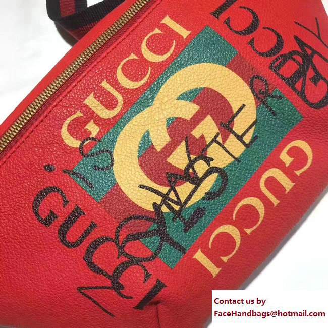Gucci Coco Capitan Vintage Logo Belt Bag 493869 Red 2017