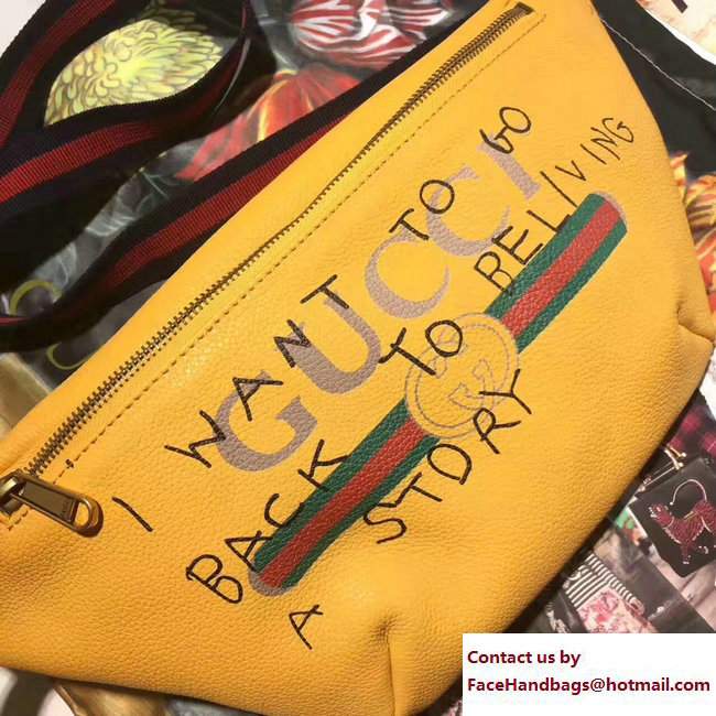 Gucci Coco Capitan Vintage Logo Belt Bag 493869 Yellow 2017 - Click Image to Close