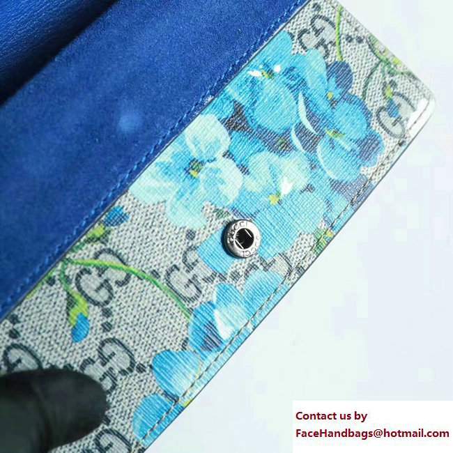 Gucci Dionysus Chain Super Mini Bag 476432 GG Blue Blooms 2017