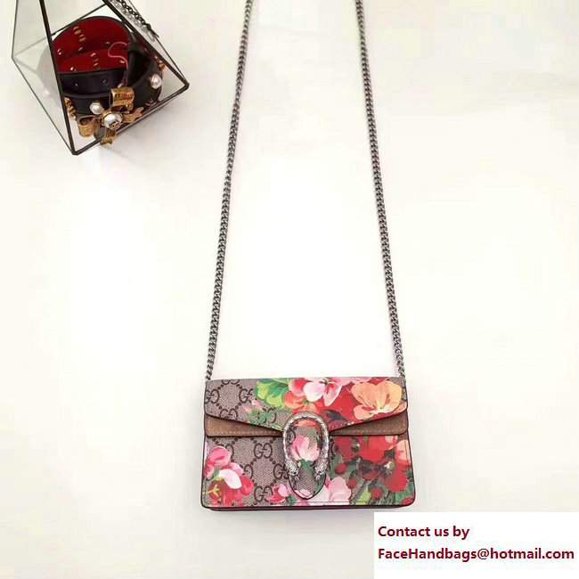 Gucci Dionysus Chain Super Mini Bag 476432 GG Red Blooms Camel 2017 - Click Image to Close