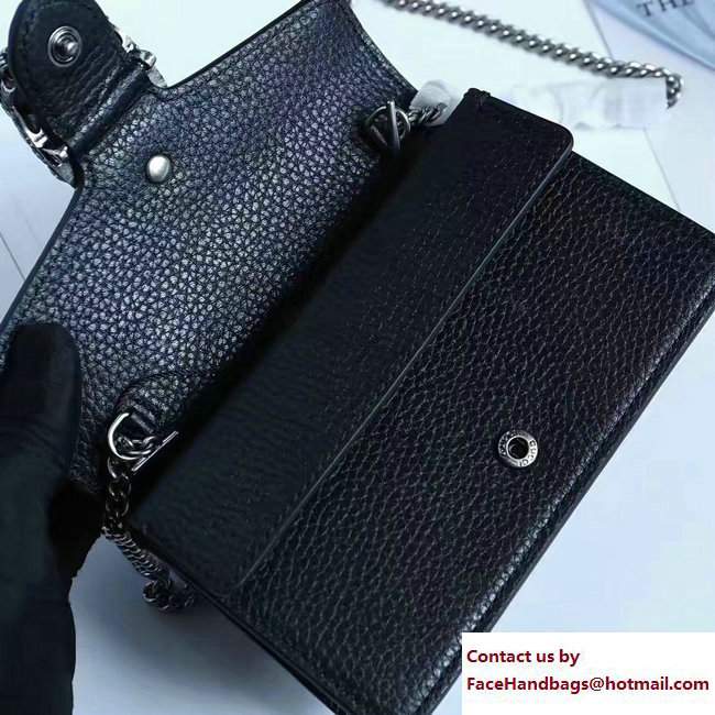 Gucci Dionysus Chain Super Mini Bag 476432 Leather Black 2017