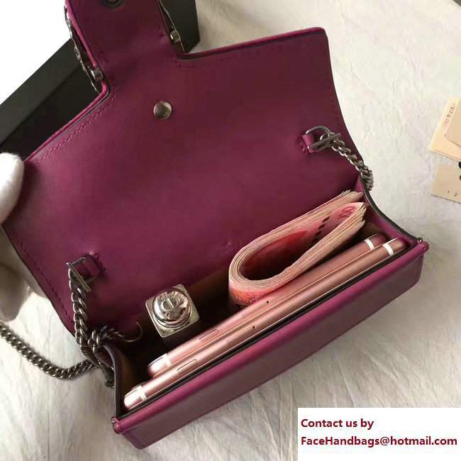 Gucci Dionysus Chain Super Mini Bag 476432 Velvet Bordeaux 2017