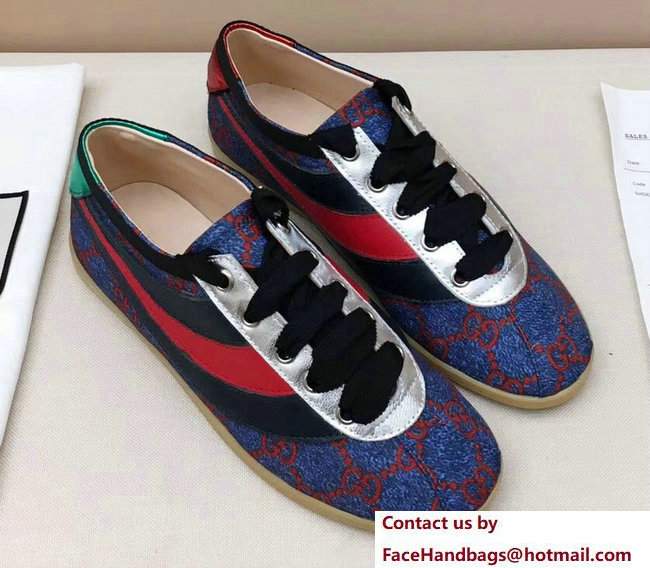 Gucci Falacer Lurex GG Sneakers with Web 493713 2017 - Click Image to Close