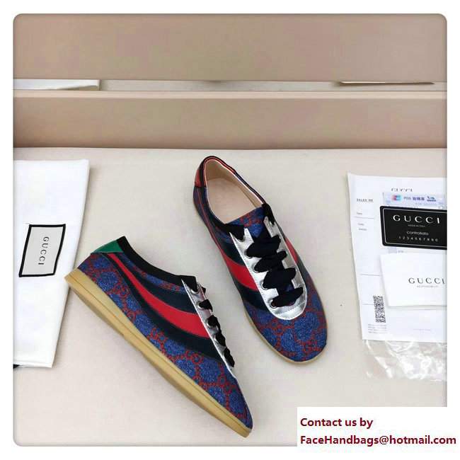 Gucci Falacer Lurex GG Sneakers with Web 493713 2017 - Click Image to Close