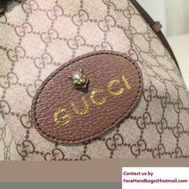 Gucci GG Supreme Drawstring Backpack 473875 2017 - Click Image to Close