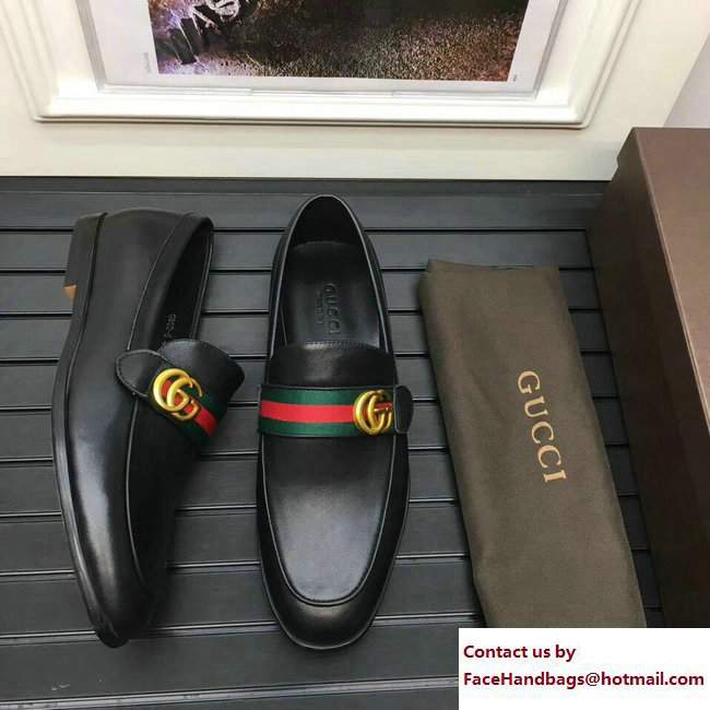 Gucci Leather Men's Loafer 428609 GG Web - Click Image to Close