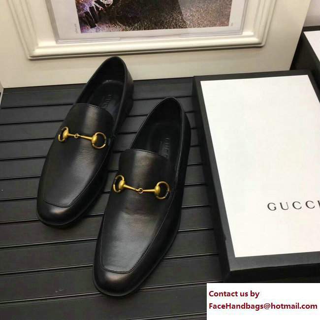Gucci Leather Men's Loafer Horsebit 407314 Black - Click Image to Close