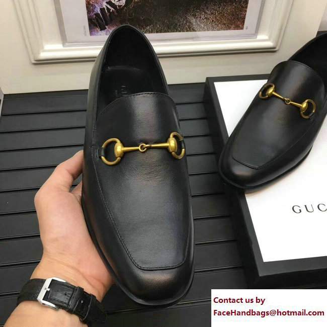 Gucci Leather Men's Loafer Horsebit 407314 Black - Click Image to Close