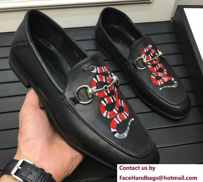 Gucci Leather Men's Loafer Horsebit 429062 Kingsnake - Click Image to Close