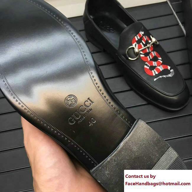 Gucci Leather Men's Loafer Horsebit 429062 Kingsnake - Click Image to Close