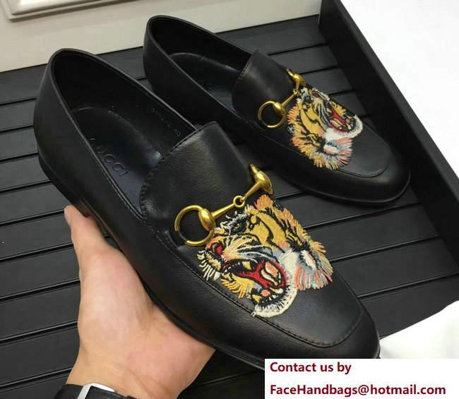 Gucci Leather Men's Loafer Horsebit Tiger