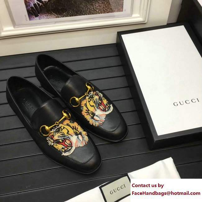 Gucci Leather Men's Loafer Horsebit Tiger