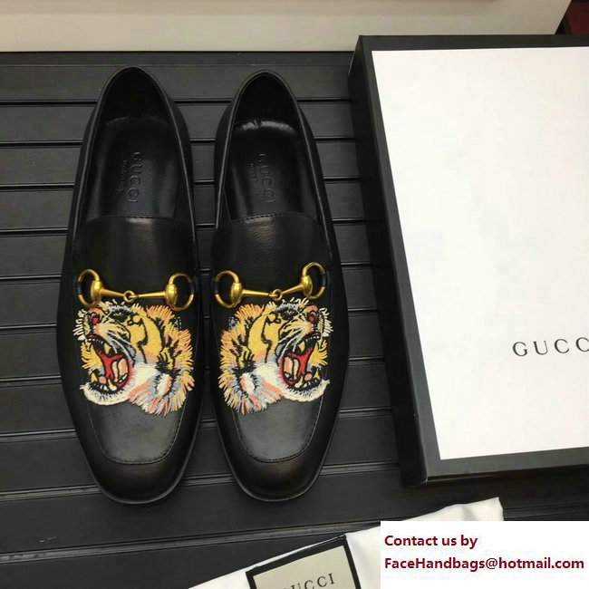 Gucci Leather Men's Loafer Horsebit Tiger - Click Image to Close