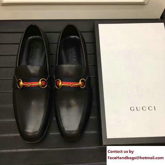 Gucci Leather Men's Loafer Horsebit Web