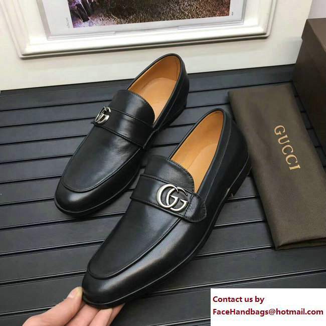 Gucci Leather Men's Loafer with GG 450853