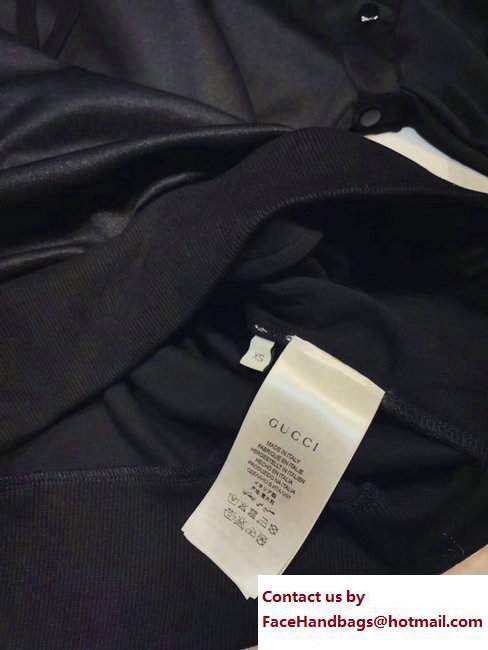 Gucci Logo Stripe Technical Jersey Sweatshirt Black 475354 2017