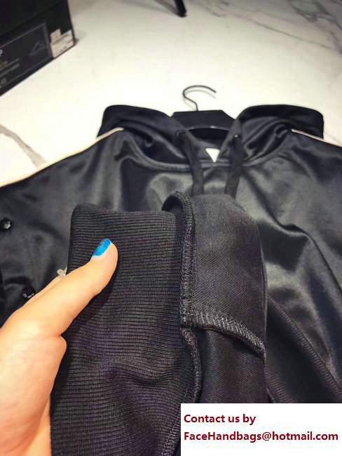 Gucci Logo Stripe Technical Jersey Sweatshirt Black 475354 2017 - Click Image to Close