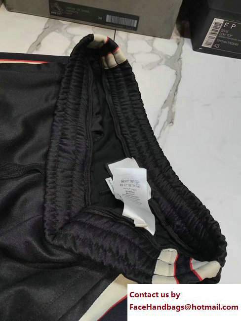 Gucci Logo Stripe Web Technical Jersey Pant Black 474635 2017 - Click Image to Close