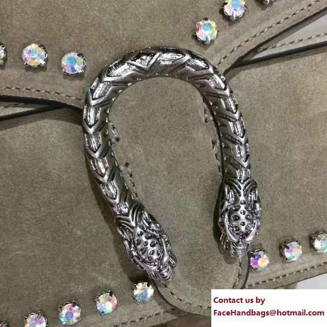 Gucci Mini Dionysus Crystal Suede Shoulder Bag 421970 Apricot 2017 - Click Image to Close