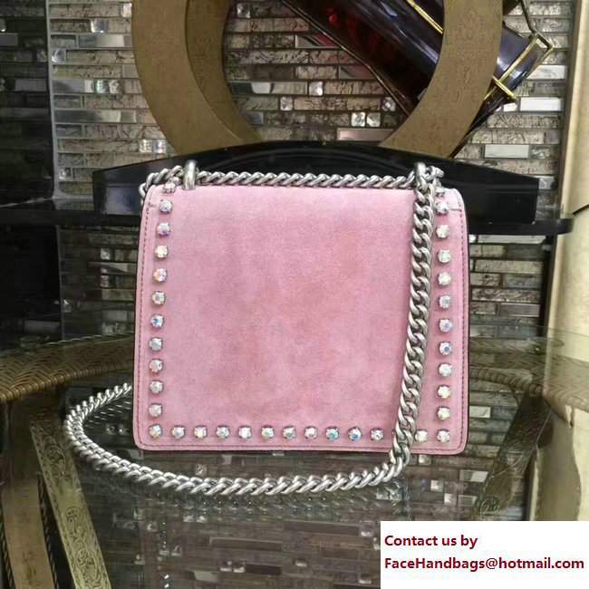 Gucci Mini Dionysus Crystal Suede Shoulder Bag 421970 Pink 2017 - Click Image to Close